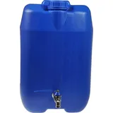 Blauer Wasserbehälter Wasserkanister mit verzinkt Hahn Trinkwasserkanister 20 L - Blau