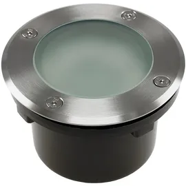 ChiliTec Bodeneinbaustrahler Aluminium rund Ø 12 cm, IP65, Leergehäuse GX53