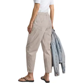 STREET ONE High Waist Barrel Leg Hose Clay Sand 38