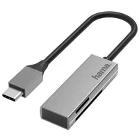 Hama USB-Kartenleser USB-C, USB 3.0, SD/microSD (silber) Kartenleser