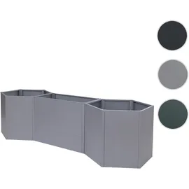 Mendler Hochbeet HWC-P64 286 x 77 x 88 cm Grau