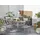 Beliani Gartentisch 180 x 90 x 76 cm Schwarz/Silber