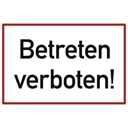 Betreten verboten!, Alu, 300x200 mm