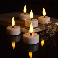 PChero LED Timer Teelichter, 12 Stk. Batterie Inklusive Teelicht Kerzen mit Realistischen 3D-Dochten Flackernde Teelichter für Party Hause Zimmer Dekoration