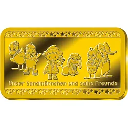 Gold-Gedenkbarren "Sandmännchen und seine Freunde"