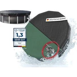 planenfux Planenfux® Poolabdeckung rund 500 cm (Für Ø 460-500 cm Becken) | 2-in-1 Poolplane aus 200g/m2 PE Material | Sommer & Winterplane Pool | UV-resistente Solarplane Abdeckplane | Ø560cm Rundpool Abdeckung