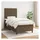 vidaXL Boxspringbett mit Matratze Dunkelbraun 180x200 cm Stoff