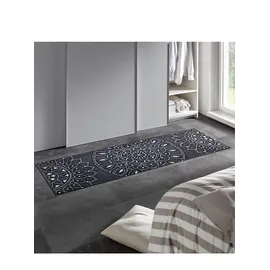 Wash+Dry by Kleen-Tex Läufer »Purnima«, rechteckig, 7 mm Höhe, Schmutzfangläufer, Mandala Motiv, rutschhemmend, waschbar grau