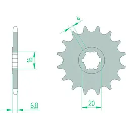 AFAM Standard-Stahlkettenrad 22103 - 420