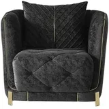 JVMöbel Sessel Club Lounge Polyester 92 x 78 x 100 cm Schwarz
