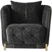 JVMöbel Sessel Club Lounge Polyester 92 x 78 x 100 cm Schwarz