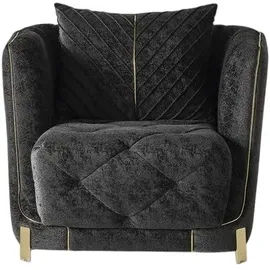 JVMöbel Sessel Club Lounge Polyester 92 x 78 x 100 cm Schwarz