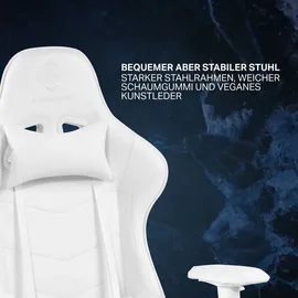 deltaco GAM-096 Gaming Chair weiß