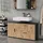 Vicco Waschbeckenunterschrank 2 Schubladen 120,1 x 60,6 x 41,0 cm Anthrazit/Goldkraft Eiche