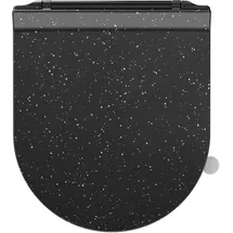 srewohspro Toilettendeckel D Form Schwarz Marmor
