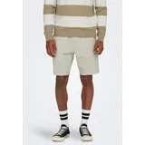 Only & Sons Shorts Leinenanteil, Gummibund, für Herren, 261395 beige S