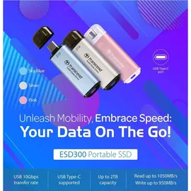 Transcend ESD300S 1 TB USB-C Silber TS1TESD300S