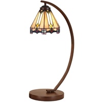 5LL-6354 Tiffany-Lampe-Stehlampe-Tischlampe-Schreibtischlampe Clayre & Eef / Lum