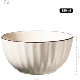 Mäser Osita Retro Tafelservice 18-tlg. cremeweiß