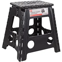 DEMA Tritthocker klappbar 39 x 39 x 39 cm Schwarz