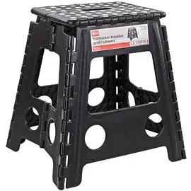DEMA Tritthocker klappbar 39 x 39 x 39 cm Schwarz