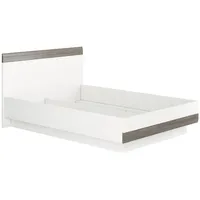 Feldmann-Wohnen Bett, Weiß, Holz, Rechteckig, 140x200 cm, Schlafzimmer, Betten