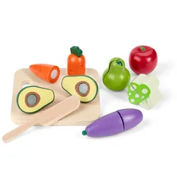 Tchibo - Schneide-Set aus Holz »Gemüse & Obst« - mehrfarbig