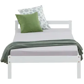 Homestyle4u Holzbett 90 x 200 cm Weiß