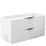 duschspa Waschtisch Unterschrank Waschtischunterschrank Waschbeckenunterschrank Badschrank, 50-120cm Hängeschrank, Matt / Hochglanz 99 cm x 52 cm x 46.3 cm