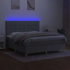 vidaXL Boxspringbett 180 x 200 cm Hellgrau