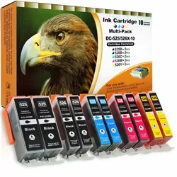 10er Set D&C Tinte für Canon Pixma MG5350 Druckerpatronen kompatibel im Canon Pixma MG 5350 Drucker
