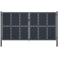 vidaXL Gartentor Stahl 400 x 175 cm Anthrazit vidaXL