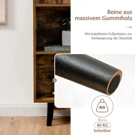 Costway Bücherschrank 80 x 24 x 120 cm Braun