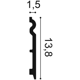Orac Sockelleiste SX138F 200 x 1,5 x 13,8 cm weiß