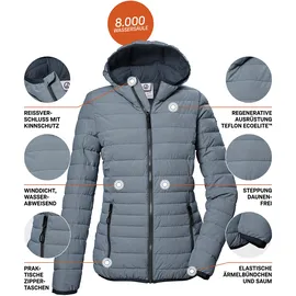 G.I.G.A. DX by killtec Damen Steppjacke/Übergangsjacke mit Kapuze GS 65 WMN QLTD JCKT, dunkel rauchblau,