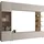 Mirjan24 Wohnwand Lazando, Anbauwand, Mediawand, Schrankwand, bestehend aus Hängeschrank, Vitrine, TV-Lowboard und Wandregal (Cashmere/Cremona Eiche,