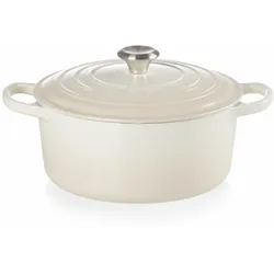 Le Creuset Gusseisen Topf 22 cm meringue / creme