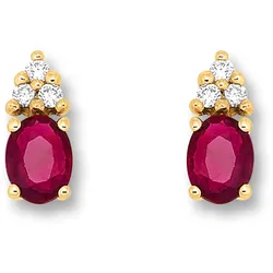 Paar Ohrhänger VIVANCE, gold, Ohrringe, Damen, Damen, 0.04 ct mit Diamant, Diamanten, Damen Gold Schmuck