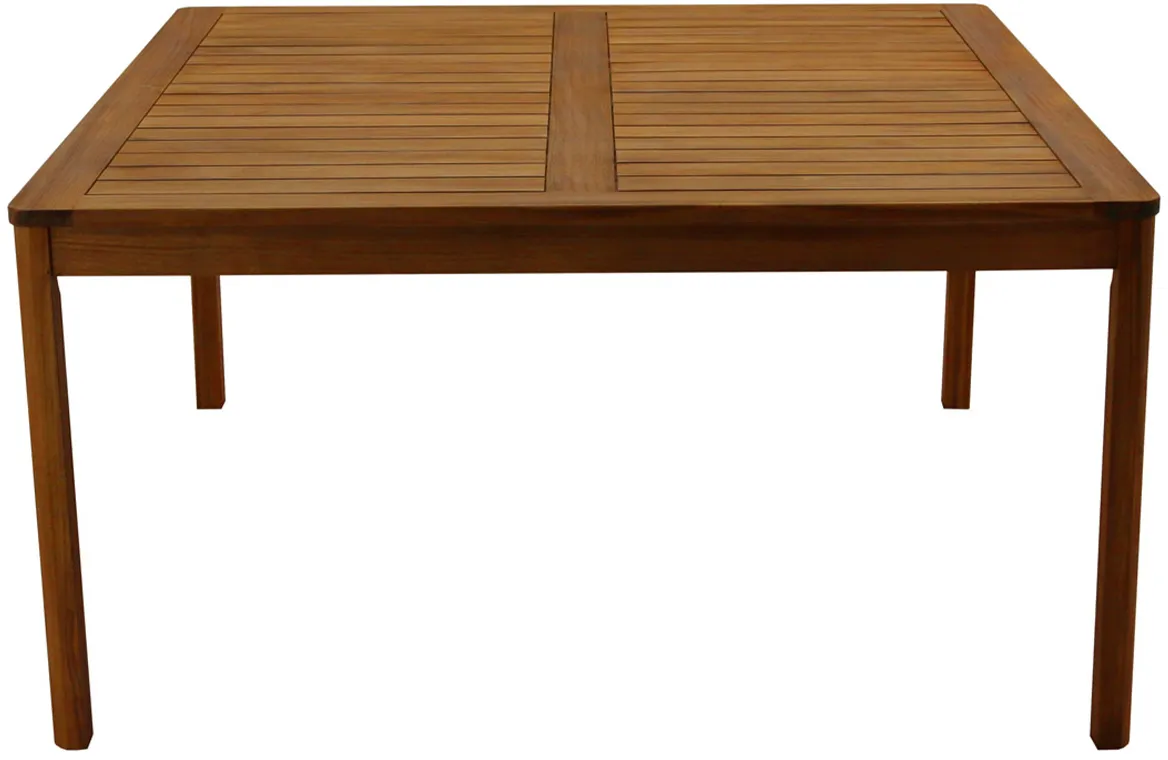 Table de jardin carrée en bois massif L147 cm AKIS