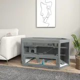 PawHut Kleintierkäfig 3 Etagen 115 x 60 x 55 cm grau