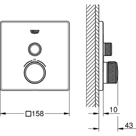 Grohe Grohtherm SmartControl Thermostat mit 1 Absperrventil