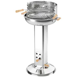 Buri Edelstahl-Säulengrill rund ø39 cm silber