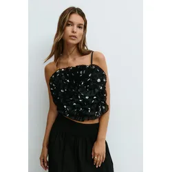 Gina Tricot - Rose top - Tops - Schwarz - S - Dame - Schwarz - S