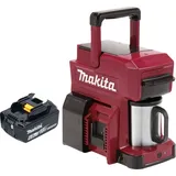 Makita DCM 501 GAR Akku Kaffeemaschine 12 V max. / 18 V Rot + 1x Akku 6,0 Ah - ohne Ladegerät