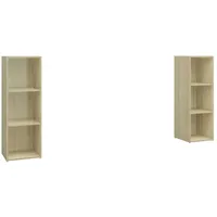 VidaXL TV-Schränke 2 Stk. Sonoma-Eiche 107x35x37 cm Holzwerkstoff