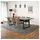 Home Deluxe Essgruppe Eckig AVENCIA inkl. U-Fuß - 240 x 120 cm Dark Oak, (7-tlg), MDF Esstisch mit U-Fuß & Esszimmerstühle für Esszimmer & Wohnzimmer braun|grau