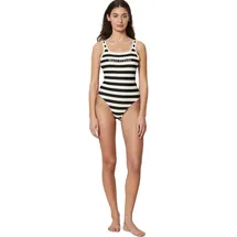 Marc O'Polo Badeanzug Classic Stripes Schwarz/Weiß XS