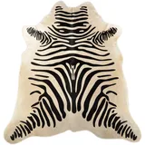 KUHFELL online & NOMAD Fellteppich KUHFELL STIERFELL RINDERFELL ZEBRA PRINT 200 x 160 cm SCHWARZ WEISS