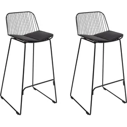 Set mit 2 Barstühlen PENSACOLA Metall Schwarz