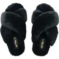 FLIP*FLOP Flip Flop Hausschuh crossfur 2 in schwarz 42